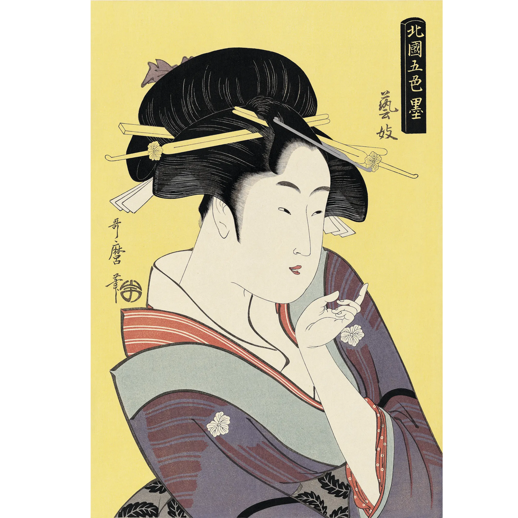 喜多川歌麿 手摺木版画 『北国五色墨川岸』悠々洞出版 昭和時代 浮世絵 uk_utamaro042_main.webp?v=