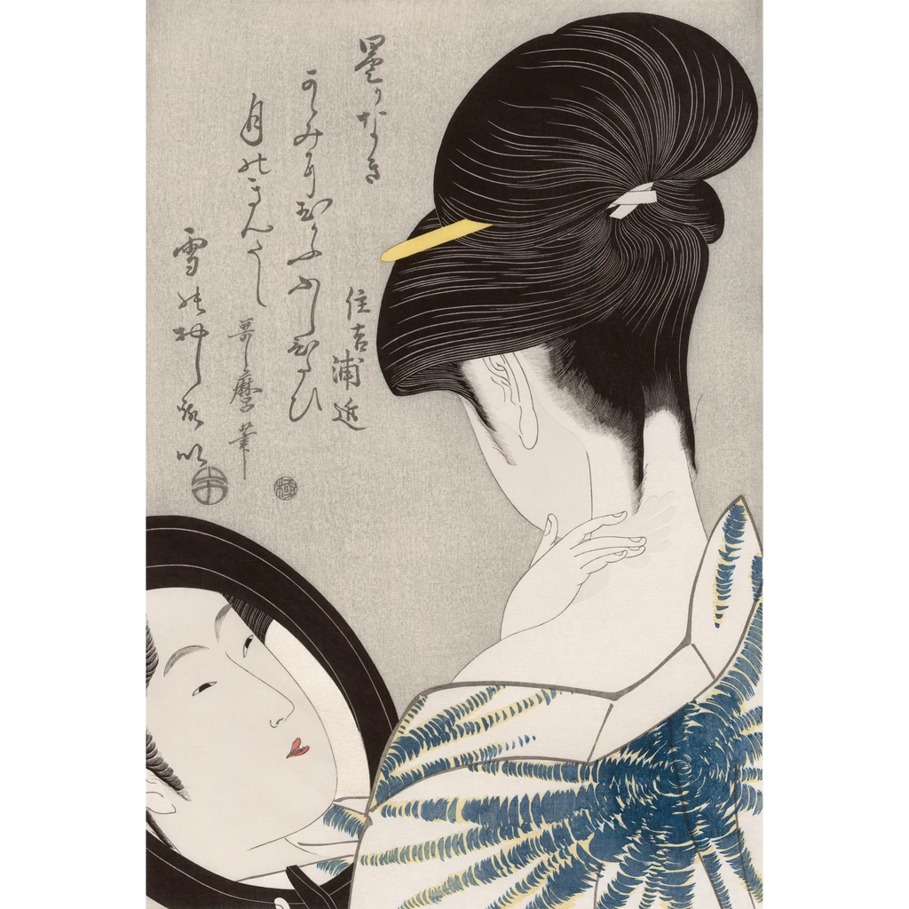 浮世絵 おしろい Kitagawa Utamaro(喜多川歌麿) 喜多川歌麿「襟おしろい